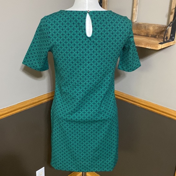 Banana Republic jade green & navy blue short sleeve dress size XSP - Picture 2 of 8
